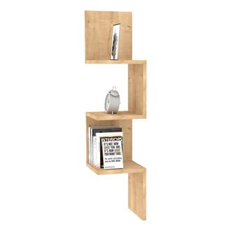 Dmora Estante Budoni, 3 Niveles, Estructura Roble, 105x25x25 Cm, Marr&oacute;n Roble
