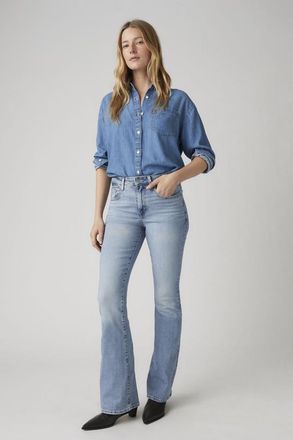 Levi's Vaqueros acampanados de tiro alto 726 - Mujer - 23X30 - Azul / Blue Wave Light