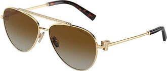 Tiffany & Co. TF3101B Polarized 6208T5 Womens Sunglasses Gold Size 59