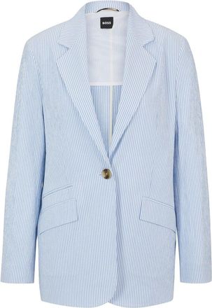 HUGO BOSS Womens Jopeta Stripe Formal Jacket in Open Misc - Multicolour - Size 8 UK