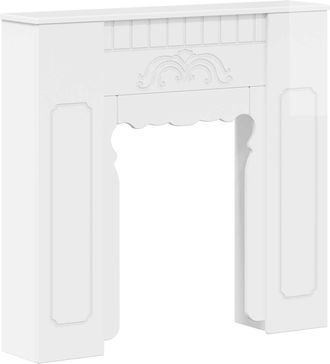 vidaXL Marco De Chimenea Blanco Brillante 93 X 20 X 89 Cm Vidaxl