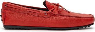 Tod's Stadsloafer met veterdetail - Heren - Bootschoenen - Rood - 43 1/2 EU - Schoenen