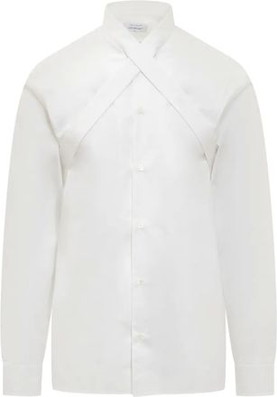 Off-white Overhemd met gekruist detail en lange mouwen - Wit