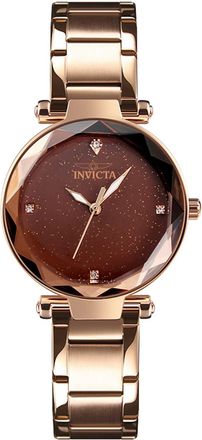 Invicta Celestial 70325 Dameshorloge - Quartz Uurwerk - Metaal met Bruine Wijzerplaat - 34 mm
