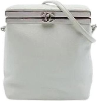 Chanel Pre-owned Vanity Bag - Dames - Vintage Schoudertas - Wit - ONE Size - Leer - Vintage