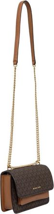 Michael Kors Tassen, Dames, Bruin, ONE Size, Claire Small Signature Logo Crossbody Bag