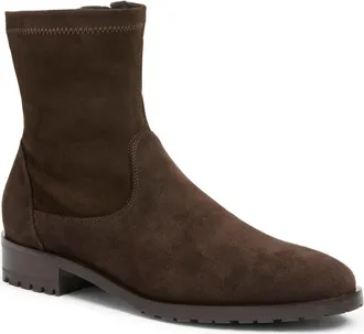 Aquatalia Romeo Waterproof Bootie in Espresso Suede at Nordstrom, Size 9.5