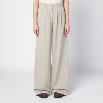 Palm Angels Pantalone ampio beige in cotone