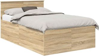 vidaXL Estructura De Cama Con Cabecera Roble Sonoma 120 X 200 Cm Vidaxl