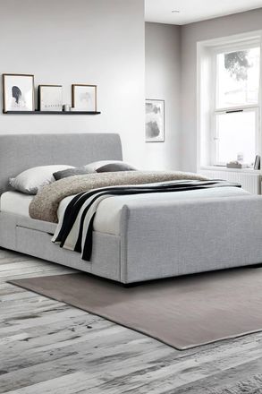 Julian Bowen Capri Upholstered Storage Bed with 2 Drawers in Grey | Size: King