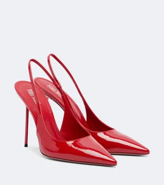 PARIS TEXAS Lidia patent leather slingback pumps