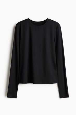 H&M Langarm-Sportshirt mit DryMove - Schwarz