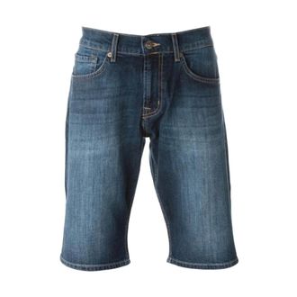 7 For All Mankind Heren, Korte broeken, Blauw, Maat: W36 Katoen