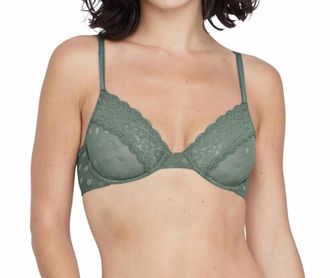Skarlett Blue Dare Dot Plunge Unlined Bra In Everglade