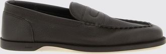 John Lobb Grained Calf Leather Loafers with Raised Apron Seam
