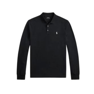 Ralph Lauren Polo met lange mouwen - Heren - Tops - Zwart - Maat: XL Katoen