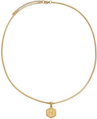 Petit Moments Initial Pendant Necklace in Gold-N at Nordstrom