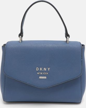 DKNY Dkny Blue Leather Top Handle Bag