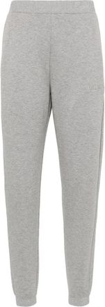 Max Mara Geborduurde Grijze Trainingsbroeken - Dames - Sweatpants - Grijs - M - Katoen - Broeken