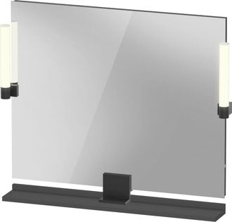 Duravit Duravit - Espejo Sivida, Negro Diamante Mate, 850x36x650mm, Luz