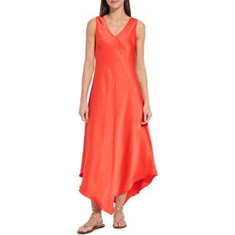 Lyss&eacute; Sakura Satin Handkerchief Maxi Dress in Red Kiss at Nordstrom, Size X-Small