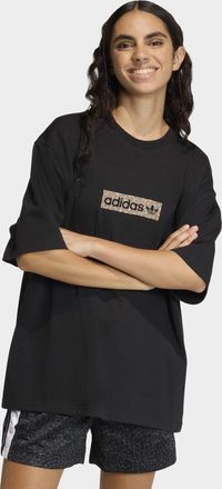 adidas T-Shirt ADIDAS ORIGINALS AOP SS T-SHIRT, Damen, Gr. XXL, schwarz, Obermaterial: 100% Baumwolle, Rundhals, Shirts T-Shirt