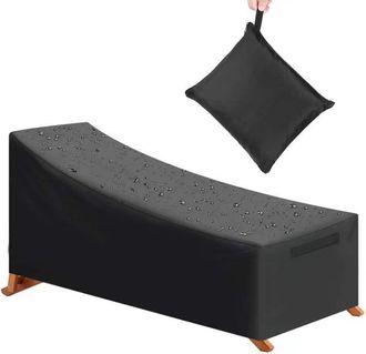 OEM Funda Impermeable Para Sill&oacute;n De Patio, Funda Resistente Para Sill&oacute;n De Exterior, Funda Duradera Negra Para Muebles De Patio, 200 70 40/75 Cm