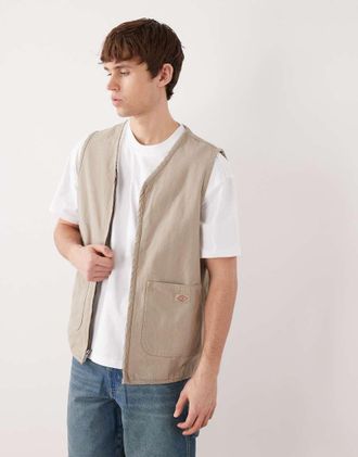 Dickies Canotta estiva in tela beige medio-Neutro