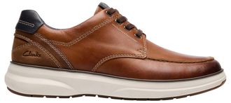 Clarks Premium Mens Mullan Moc, Dark Tan Lea, 7.5 UK