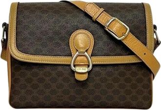 Celine Pre-owned Macadam Schoudertas - Dames - Vintage Schoudertas - Bruin - ONE Size - Leer - Vintage
