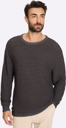 Marco Donati Rundhalspullover MARCO DONATI Pullover, Herren, Gr. 56/58, graphit, grau, 50% Baumwolle, 50% Polyacryl, Pullover Rundhalspullover