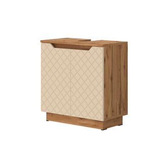 Vicco Mueble Bajo Lavabo Lotta, Roble/cachemira Con Estructura De Azulejos, 58.9 X 62.1 Cm Con 2 Puertas, Vicco