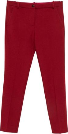 Pinko Chino broeken - Dames - Chinos - Rood - L - Nylon - Broeken
