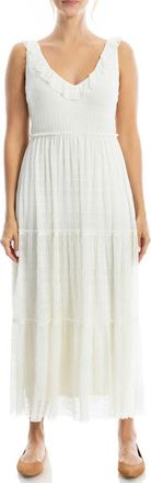 Max Studio Tiered Maxi Dress in Ivory at Nordstrom Rack, Size X-Large