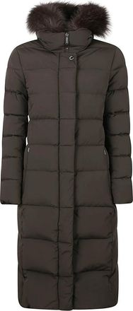 Moorer Zagara Down Coat - Dames - Dons jassen - Bruin - S - Leer - Jassen