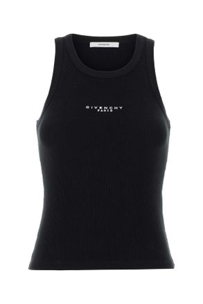 Givenchy Black Stretch Cotton Tank Top