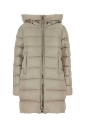 Moncler Beige Quilted Hood Jacket