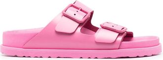 Birkenstock Arizona embossed-logo slides - men - Calf Leather/Rubber/Calf Leather - 35 Regular - Pink