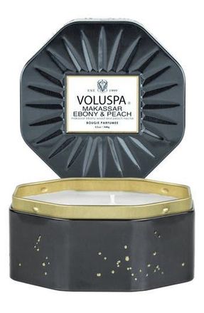 Voluspa Makassar Ebony & Peach Octagon Tin Candle at Nordstrom Rack