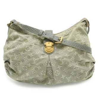 Louis Vuitton Pre-owned Cross Body Bags, female, Gray, Size: ONE SIZE Pre-owned Monogram Denim Shoulder Bag