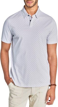 Brooklyn Brigade Slim Fit Geo Short Sleeve Polo in White at Nordstrom, Size X-Large