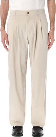 Isabel Marant Straight Trousers, male, Beige, XL, Yostin Pleated Trousers