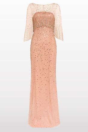 Jenny Packham Kiya Maxi Dress in Sable at Nordstrom, Size 12 Uk