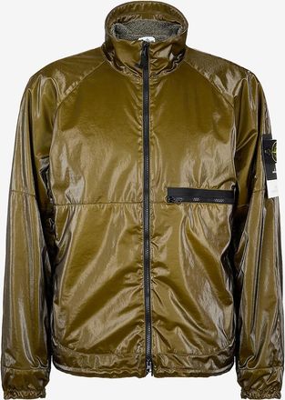 Stone Island Kurze Bomberjacke mit Stehkragen Q100025 Shiny Stretch Nylon-TC