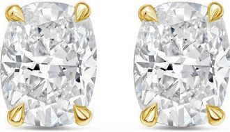 Diana M. Jewels 14Kt Yellow Gold 2.50 cts Lab Grown Elongated Cushion Cut Diamond Studs