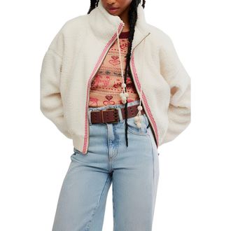 Free People Alpine High Pile Fleece Sweater in White Swan at Nordstrom Rack, Size X-Small