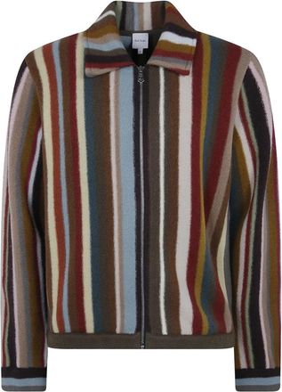 Paul Smith Cardigan Zip Thru - Heren - Vesten - Veelkleurig - M - Wol - Truien & Vesten