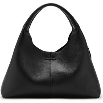 Mango Leather Shoulder Bag in Black at Nordstrom