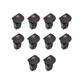 OEM 10 Botones De Interruptor De Luces De Emergencia Con Advertencia De Peligro (7700308821) Para Kangoo 1997-2018