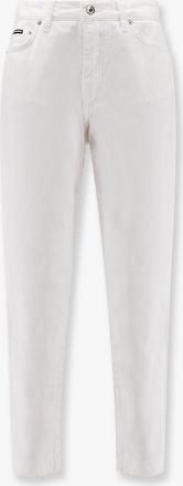 Dolce & Gabbana Pantaloni Audrey in white denim - DOLCE & GABBANA - gender_Woman